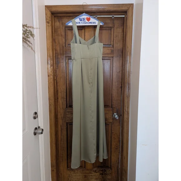 Azazie Denice Pistachio A6 Satin Bridesmaid Dress - Picture 6 of 7